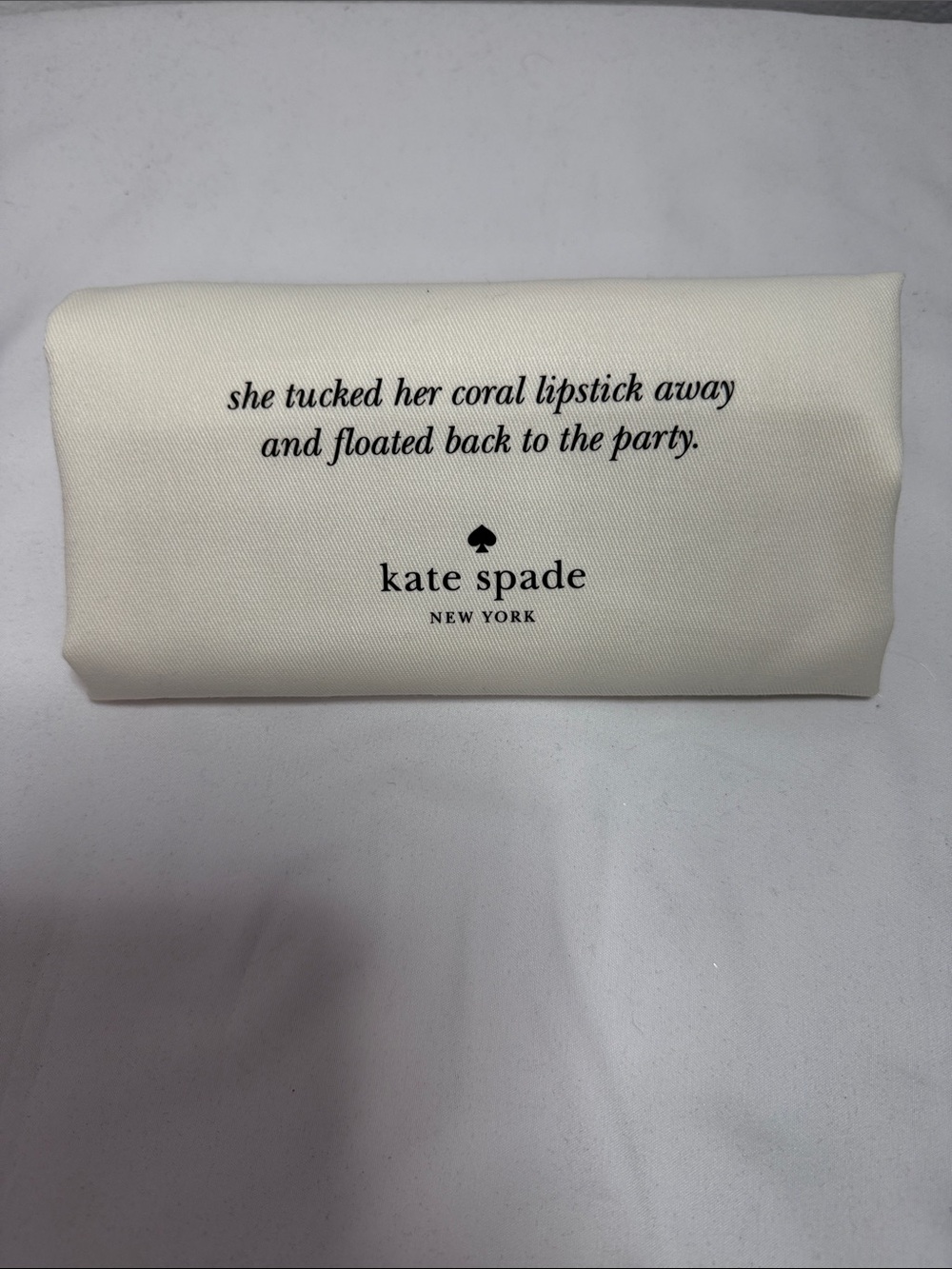kateβ spade Dust Bag with Black Logo and Quote size 19.5βx17.5β